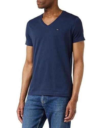 Tommy Hilfiger Tommy Jeans T-Shirt Kurzarm TJM Original Slim Fit - Blau