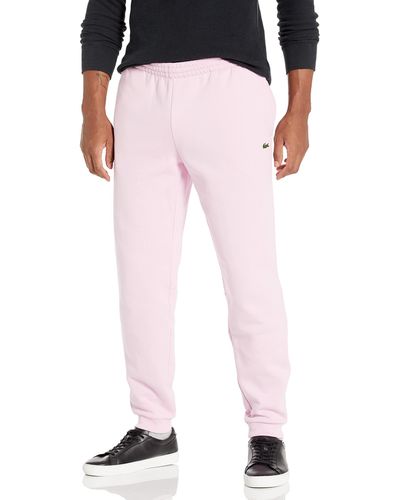 Lacoste Mens Solid Fleece Jogger Sweatpants - Multicolor