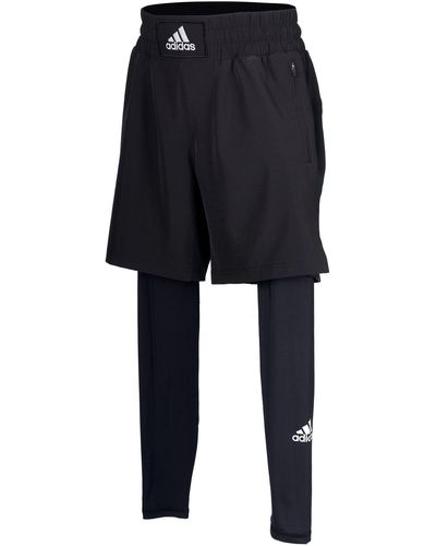 adidas Boxwear Techshorts Inner Long Tights Shorts - Zwart