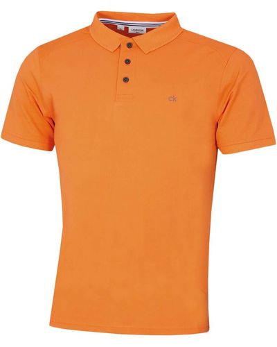 Calvin Klein Poloshirt Voor - Oranje