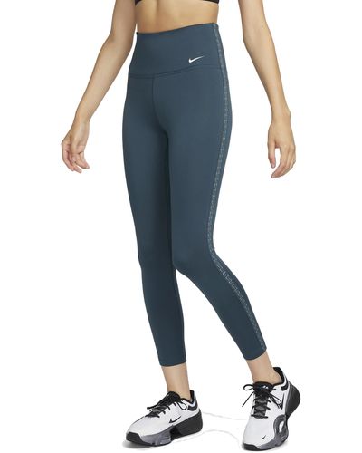 Nike One Therma-Fit 7/8 High Waist Tights Leggings - Blau