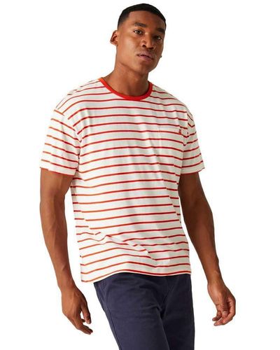 Regatta S Shorebay Ii Short Sleeve Cotton T Shirt - Red