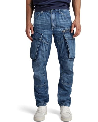G-Star RAW Rovic Zip 3D Regular Tapered Denim Pantaloni Jeans - Blu