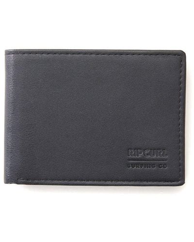 Rip Curl Marked Pu All Day Faux Leather Wallet In Black