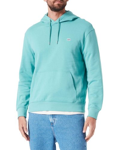 Lee Jeans Plain Hoodie Hooded Sweatshirt - Blau