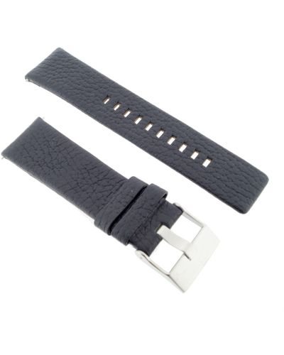 DIESEL Uhrenarmband 24mm Leder Schwarz Uhrband DZ-4341 / LB-DZ4341 - Blau