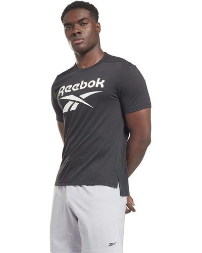 Reebok Workout Ready Short Sleeve Graphic T-Shirt - Grigio