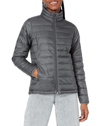 Amazon Essentials Lightweight Long-sleeve Water-resistant Packable Puffer Jacket - Gray