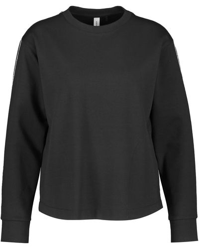 Gerry Weber Sweatshirt mit zierlichem Kettenband Langarm unifarben Schwarz 38