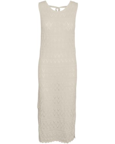 Vero Moda Female Strickkleid VMBALI Langes Kleid - Weiß