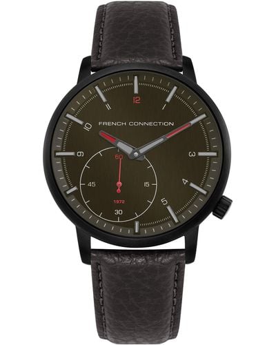 French Connection S Analogue Classic Quartz Watch With Leather Strap Fc1332n - Multicolour