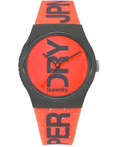 Superdry Damen Analog Quarz Uhr mit Silikon Armband SYL189CE - Mehrfarbig