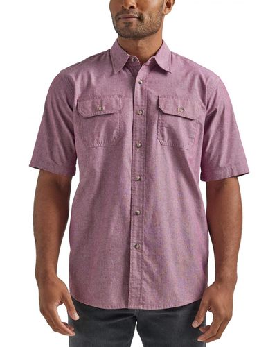 Wrangler Authentics Short Sleeve Classic Twill Shirt - Viola