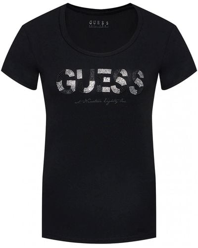 Guess T-Shirt Donna Martina Tee Slim fit Nero ES21GU15 W1GI36J1300 - Noir