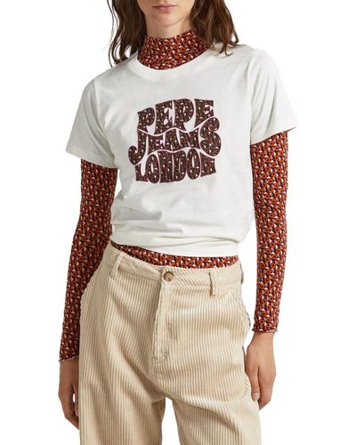Pepe Jeans Clarisse T-Shirt - Marron