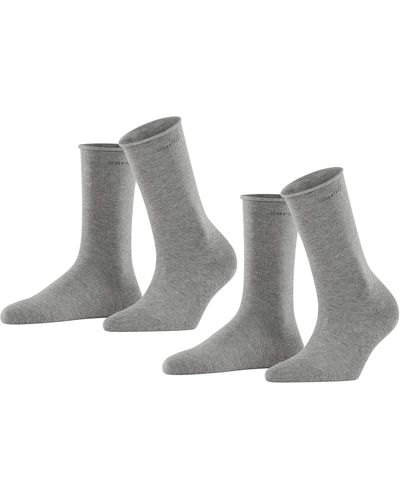 Esprit Basic Pure Socks 2P Chaussettes NA Gris