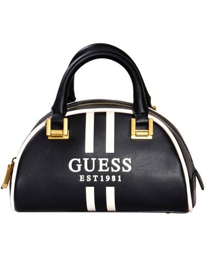 Guess Mildred Mini Bowler Bag Black - Noir