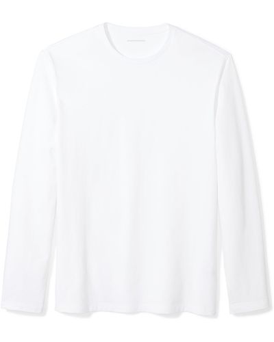 Amazon Essentials Camiseta de ga Larga y Ajuste Entallado Hombre - Blanco