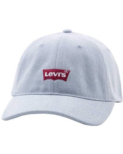 Levi's Levis Footwear And Accessories Mid Batwing Denim-iced Flat Cap - Grey