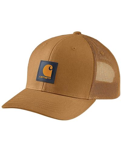 Carhartt Rugged Flex Twill Mesh Back Logo Patch Cap - Braun