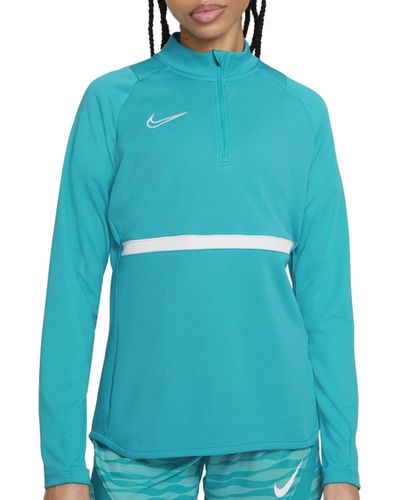 Nike W Nk Dry Acd21 Dril Top Top - Blauw