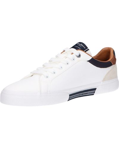 Pepe Jeans Kenton Court Sneakers Voor - Wit