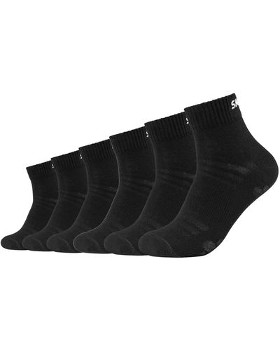 Skechers 6 Paar Quarter Socken SK42017 - Schwarz