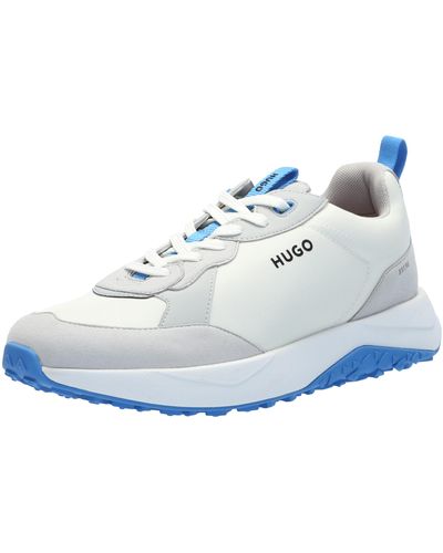 HUGO Running Style Mix Material Trainers - Black