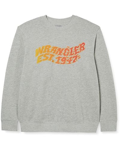 Wrangler Graphic Crew Sweatshirt - Grey