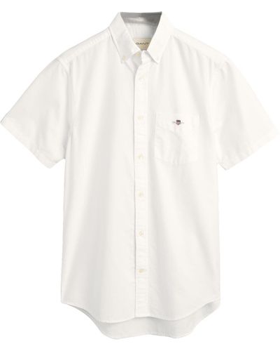 GANT Reg Oxford Ss Shirt - White