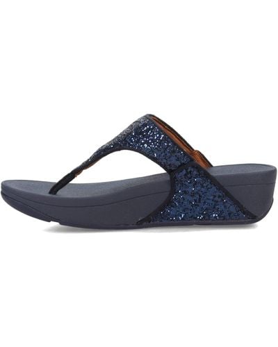 Fitflop Fitflop Lulu Glitter Toe Post Sandals - Blue