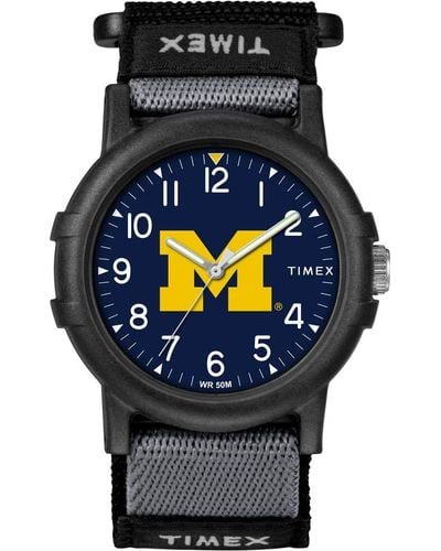 Timex Collegiate Recruit 38mm Watch – Michigan Wolverines With Black Fabric