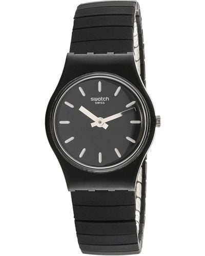 Swatch Analog Quarz Uhr mit Edelstahl Armband LB183A - Schwarz