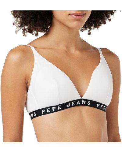 Pepe Jeans Logo Bra B Soutien-Gorge - Blanc