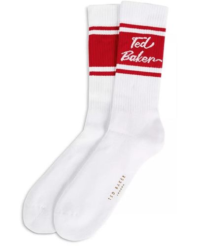 Ted Baker S Socks One Size Uk 7-11 - White
