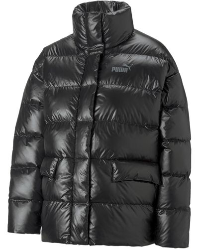 PUMA Style Shiny Puffer Daunenjacke Black M - Schwarz