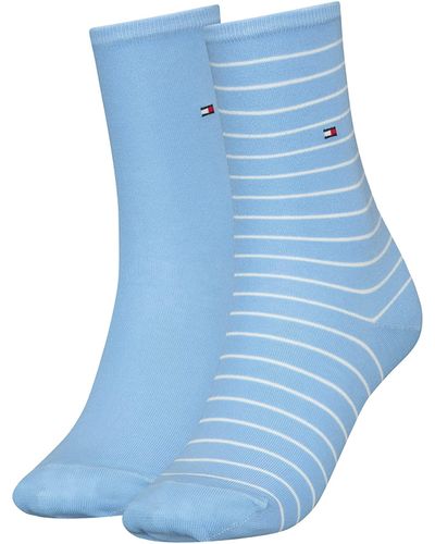 Tommy Hilfiger TH-Calcetines para Mujer - Azul
