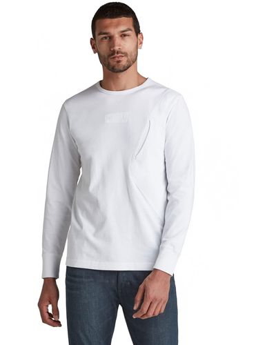 G-Star RAW Pocket Long Sleeve Sweatshirt - Wit