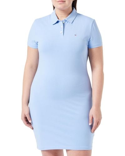 Tommy Hilfiger Tjw Essential Polo Dress Dw0dw18146 - Blue