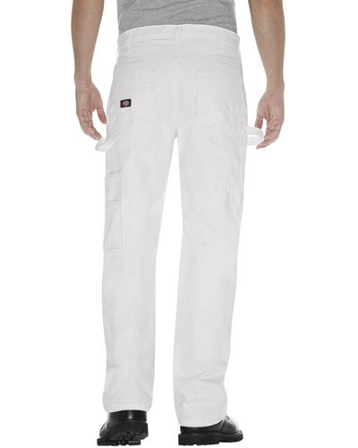Dickies Mens 8 3/4 Ounce Double Knee Painter's Work Utility Pants - White
