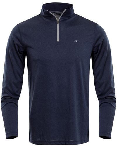 Calvin Klein Harlem Tech 1/4-Reißverschluss Golfshirt - Schwarz