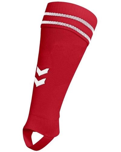 Hummel Stutzen Element Football Sock Footless 203404 True Red/White Senior - Rot