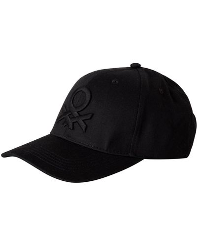 Benetton Hat C/visor 6g1pua00z Baseball Cap - Black