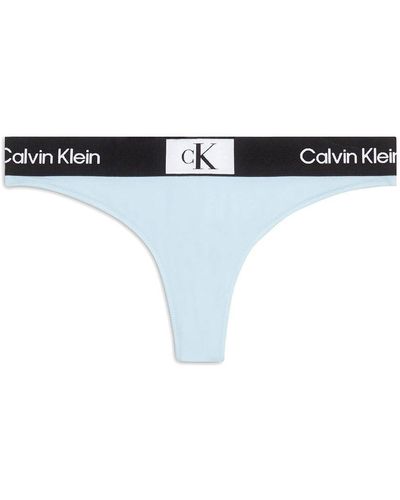 Calvin Klein Thong 258 KW0KW02258 Perizoma - Blu