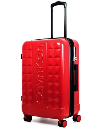 Calvin Klein Avenue Lanes Hardside Spinner Luggage With Tsa Lock - Red