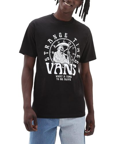Vans T-Shirt da Uomo Strange Times Nera Taglia S Codice VN000040BLK - Nero
