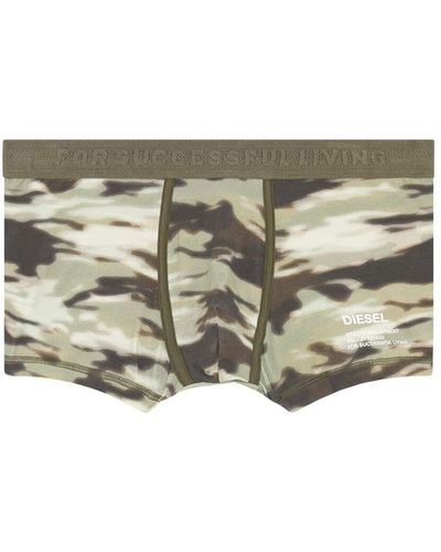 DIESEL Boxer avec imprimé camouflage - Vert