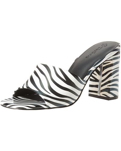 The Drop Pattie High Block-heeled Mule Sandal da Donna - Nero