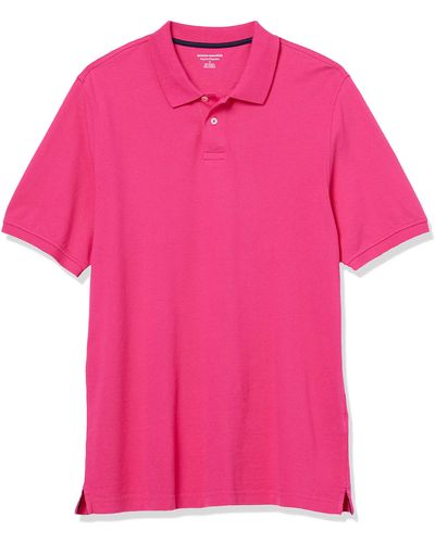 Amazon Essentials Regular-Fit Cotton Pique Polo Shirt Shirts - Rosa