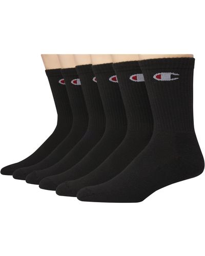 Champion Double Dry Moisture Wicking Socks 6 - Black